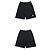 Moncler Pantaloncini dritti in cotone con patch logo (Navy) Blu - vista 3