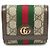Gucci Tarjetero de lona Ophidia GG Supreme Castaño