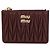 Miu Miu Tarjetero de piel Nappa Castaño