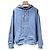 Dior Giacca in denim con cappuccio e zip con logo ricamato Couture Blu