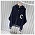 Céline College Kapuzenpullover mit Reißverschluss aus Wollstrick in Navy Blau - Ansicht 2