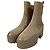Louis Vuitton Stivaletti Chelsea con platform in scamosciato monogramma Loriot da donna Beige Marrone - vista 7