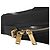 Saint Laurent Borsa Bowling a tracolla in tela a coste con logo ricamato Gosh Nero - vista 10