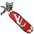 Louis Vuitton Portachiavi Coltello Monogram Bag Charm Rosso - vista 7
