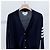 Thom Browne Merino-Wollstrickjacke Navy Blau - Ansicht 3