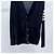 Thom Browne Merino-Wollstrickjacke Navy Blau - Ansicht 4