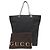 Gucci GG Pattern Nylon Leder Schwarze Tote Bag - Ansicht 2