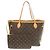 Borsa Louis Vuitton Neverfull MM con Pouch Marrone