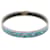 Hermès Bracelet jonc Hermes Email PM Dolphin Metal Argenté Bleu  - vue 1