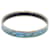 Hermès Bracelet jonc Hermes Email PM Dolphin Metal Argenté Bleu  - vue 2
