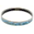 Hermès Bracelet jonc Hermes Email PM Dolphin Metal Argenté Bleu  - vue 3