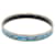 Hermès Bracelet jonc Hermes Email PM Dolphin Metal Argenté Bleu  - vue 4