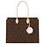 Borsa OnTheGo in tela Monogram Louis Vuitton Marrone Monogramma