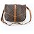 Louis Vuitton Monogram Saumur 35 Leder Schultertasche Braun