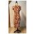 Prada Midi-Kleid mit Blumenprint und Rüschendetails Braun Schwarz Weiß Orange - Ansicht 6