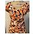 Prada Midi-Kleid mit Blumenprint und Rüschendetails Braun Schwarz Weiß Orange - Ansicht 7