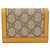 Portafoglio bi-fold beige e senape Gucci - vista 2