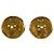 CHANEL Vintage Coco Mark Ohrringe vergoldet Golden - Ansicht 2