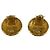 CHANEL Vintage Coco Mark Ohrringe vergoldet Golden - Ansicht 3