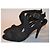 Stella Mc Cartney Sandali neri in tela con tacco Nero - vista 2