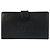 Cartera larga de cuero negro CHANEL Coco Mark