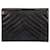 Pochette en cuir noir vintage avec V-Stitch Yves Saint Laurent  - vue 2