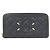 Cartera larga de piel de becerro granulada negra Chanel Negro