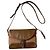 Borsa a tracolla Burberry Haymarket Check & Leather Flap Marrone Beige