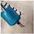 Borsa a tracolla in pelle Burberry Turchese - vista 9