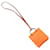 Hermès Hermes Sac Orange Feu Gold Charm Accesorio Castaño Naranja  - vista 2
