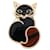 Van Cleef & Arpels Cat Brooch Brown Black Golden  - view 2