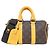 Louis Vuitton Monogram Macassar Keepall Bandoulière 25cm Borsa Boston Marrone D'oro Giallo