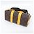 Louis Vuitton Monogram Macassar Keepall Bandoulière 25cm Borsa Boston Marrone D'oro Giallo - vista 2