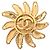 Spilla fiore logo Coco di Chanel D'oro