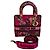 Borsa Christian Dior Lady D-Lite Mini Toile de Jouy Voyage - Rosa Multicolore