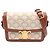 Céline Bolso de Hombro Celine Teen Triomphe Castaño Blanco Beige