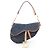Borsa Christian Dior Saddle Marrone Blu navy