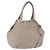 Borsa PRADA in pelle 2way Grigio Oro Auth bs36168 Marrone D'oro