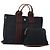 Hermès Borsa HERMES Canvas 2 Set Black Navy Auth fm5415 Nero Blu navy