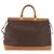 Céline CELINE Borsa Boston in Tela Macadam PVC Pelle Marrone Oro Auth bs36062 D'oro - vista 13