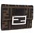 FENDI Zucca Canvas Mamma Baguette Wallet Black Brown Auth 193019V Marrone Nero