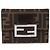 FENDI Zucca Canvas Mamma Baguette Wallet Black Brown Auth 193019V Marrone Nero - vista 13