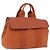 Hermès Borsa HERMES Valparaiso PM in tela e pelle Arancione Argento Auth BA14369