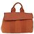 Hermès Borsa HERMES Valparaiso PM in tela e pelle Arancione Argento Auth BA14369 - vista 2
