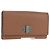 FENDI Seleria Peek A Boo Long Wallet Leather Brown Silver Auth bs36174A Braun Silber