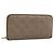 LOUIS VUITTON Zippy Wallet Monogram Emboss Long Wallet Beige M81511 Auth 192854