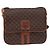 Céline Borsa a tracolla CELINE Macadam Canvas PVC Pelle Marrone Oro Auth ka5281 D'oro - vista 13