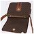 Céline Borsa a tracolla CELINE Macadam Canvas PVC Pelle Marrone Oro Auth ka5281 D'oro - vista 18