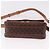Céline Borsa a tracolla CELINE Macadam Canvas PVC Pelle Marrone Oro Auth ka5281 D'oro - vista 5