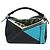 Borsa Puzzle LOEWE in pelle Collaborazione William De Morgan 2way Auth 191481SM Nero Argento - vista 2